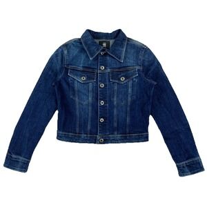 G Star Raw 3301 Classic Blue Denim Jacket Women's XS